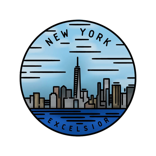 50 States Circles - 2x2 Stamp Set - New York