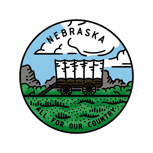 50 States Circles - 2x2 Stamp Set - Nebraska