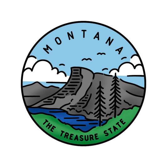 50 States Circles - 2x2 Stamp Set - Montana