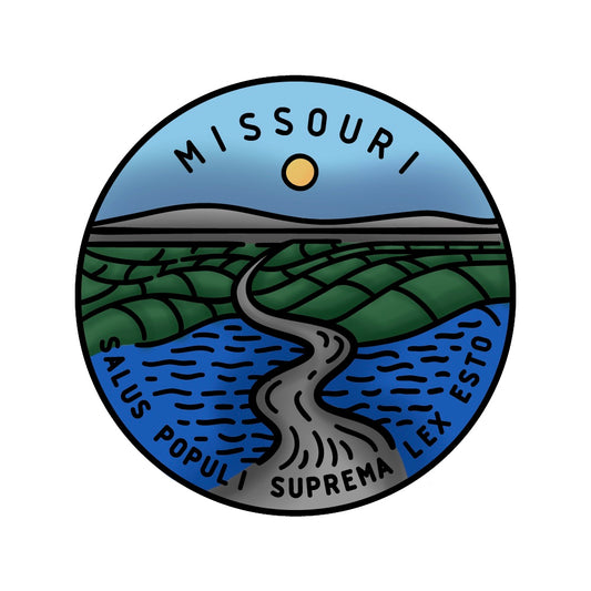 50 States Circles - 2x2 Stamp Set - Missouri