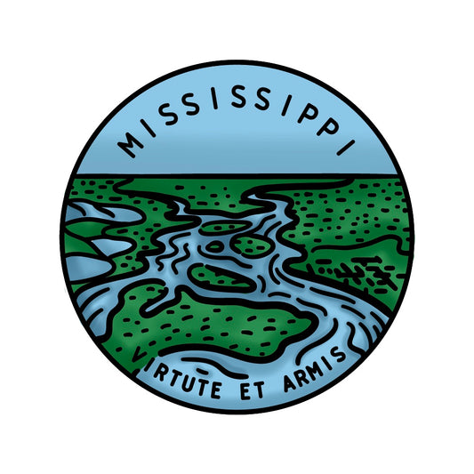 50 States Circles - 2x2 Stamp Set - Mississippi