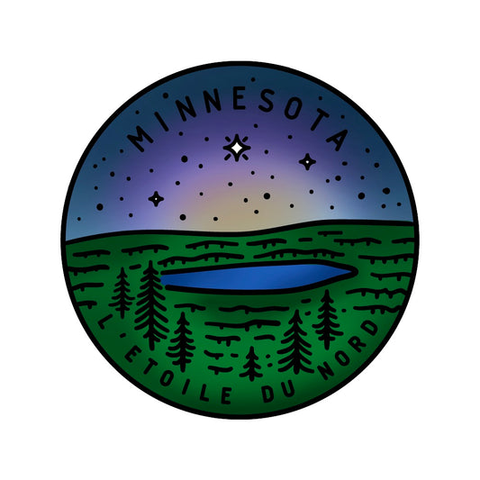 50 States Circles - 2x2 Stamp Set - Minnesota