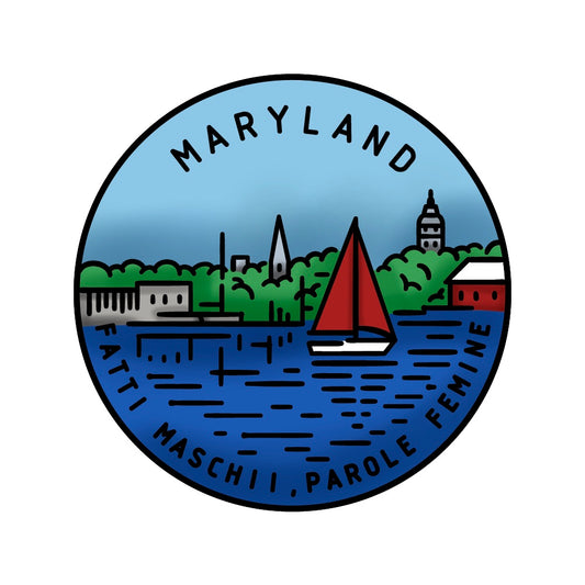 50 States Circles - 2x2 Stamp Set - Maryland