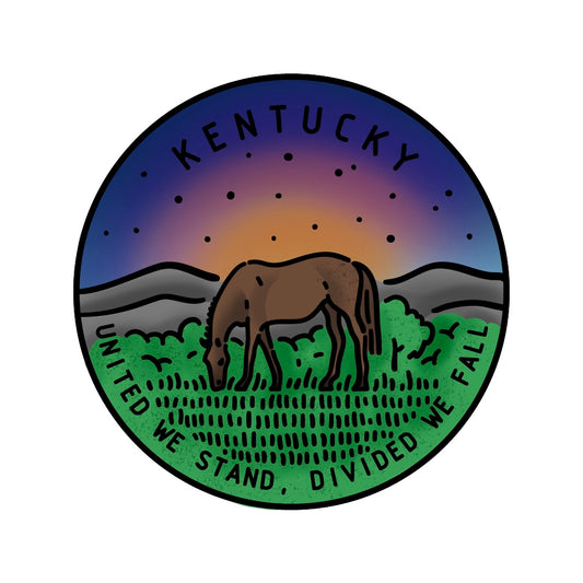 50 States Circles - 2x2 Stamp Set - Kentucky