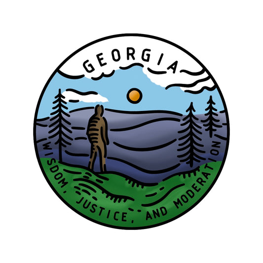 50 States Circles - 2x2 Stamp Set - Georgia