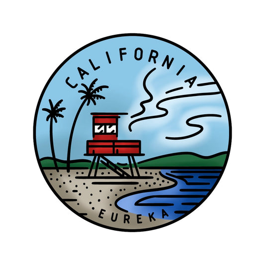 50 States Circles - 2x2 Stamp Set - California