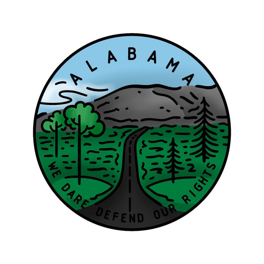 50 States Circles - 2x2 Stamp Set - Alabama