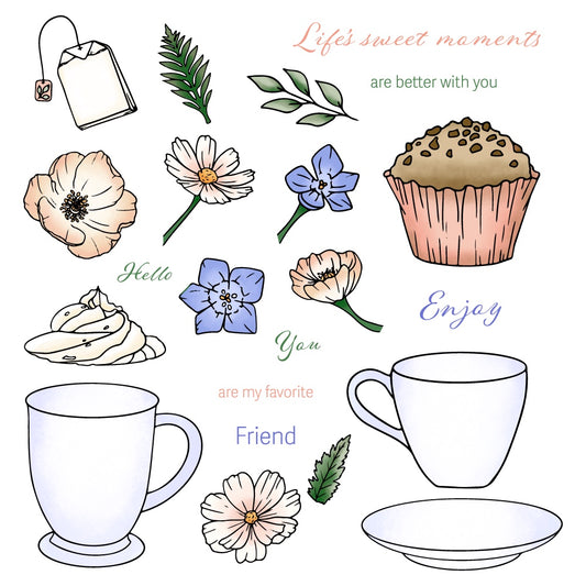 Life's Sweet Moments - 6x 8 Photopolymer Stamp Set