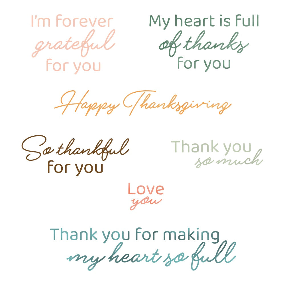 Forever Grateful - 3x 3 Photopolymer Stamp Set