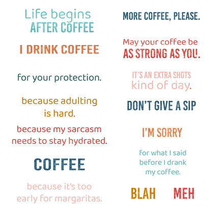 More Coffee Please - 4x 6 Photopolymer Stamp Set