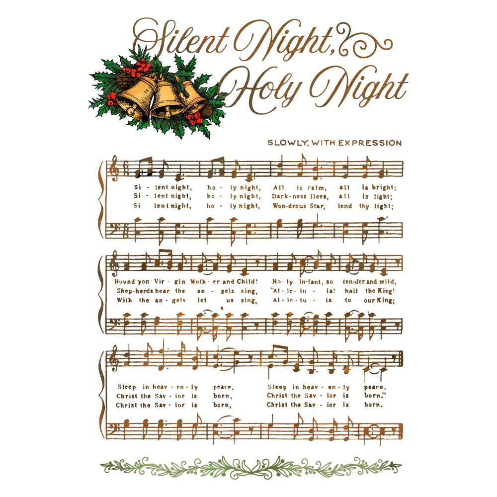 Silent Night Background - 4"x 6" Rubber Cling Stamp Set