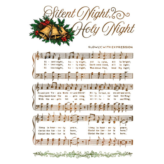 Silent Night Background - 4"x 6" Rubber Cling Stamp Set