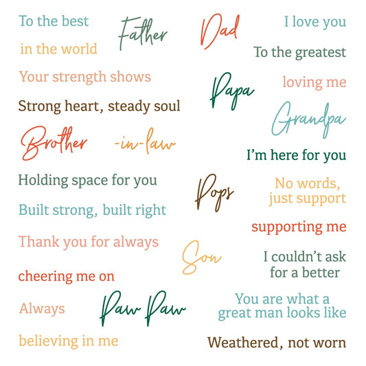 Great Man - 5x6.5 Photopolymer Clear Stamp Set