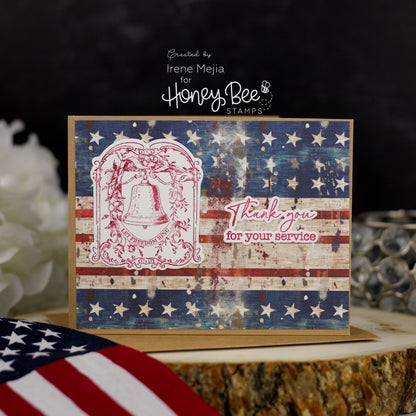 Let Freedom Ring - Red Rubber Stamp Set