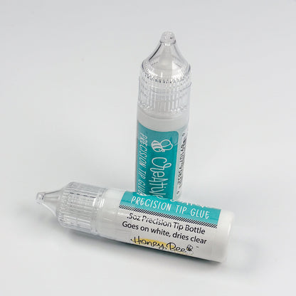 Bee Creative Easy Squeeze Precision Tip Glue - .5oz - Dries Clear - Our Original Formula!