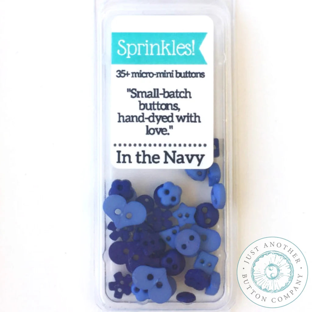 Sprinkle Pack Mini Buttons - In The Navy