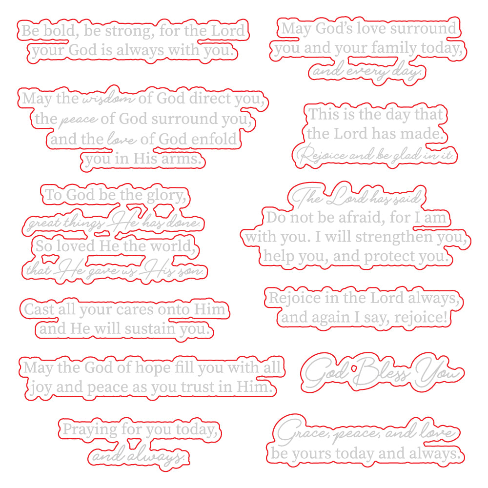 Inside Sentiments: God's Love - Honey Cuts - Coordinating Dies