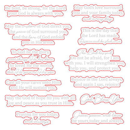 Inside Sentiments: God's Love - Honey Cuts - Coordinating Dies