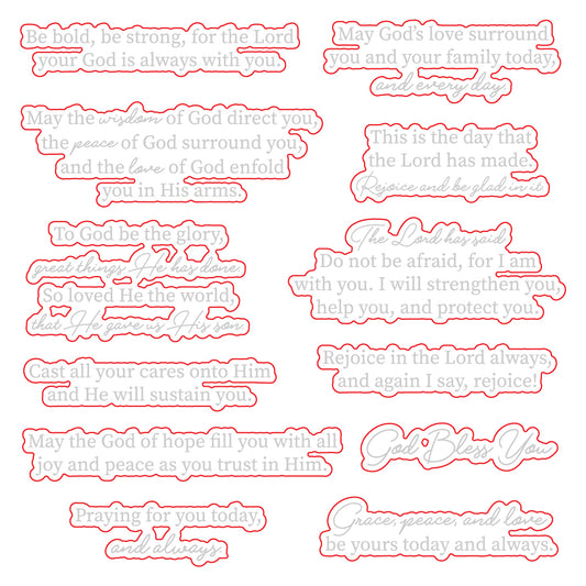 Inside Sentiments: God's Love - Honey Cuts - Coordinating Dies