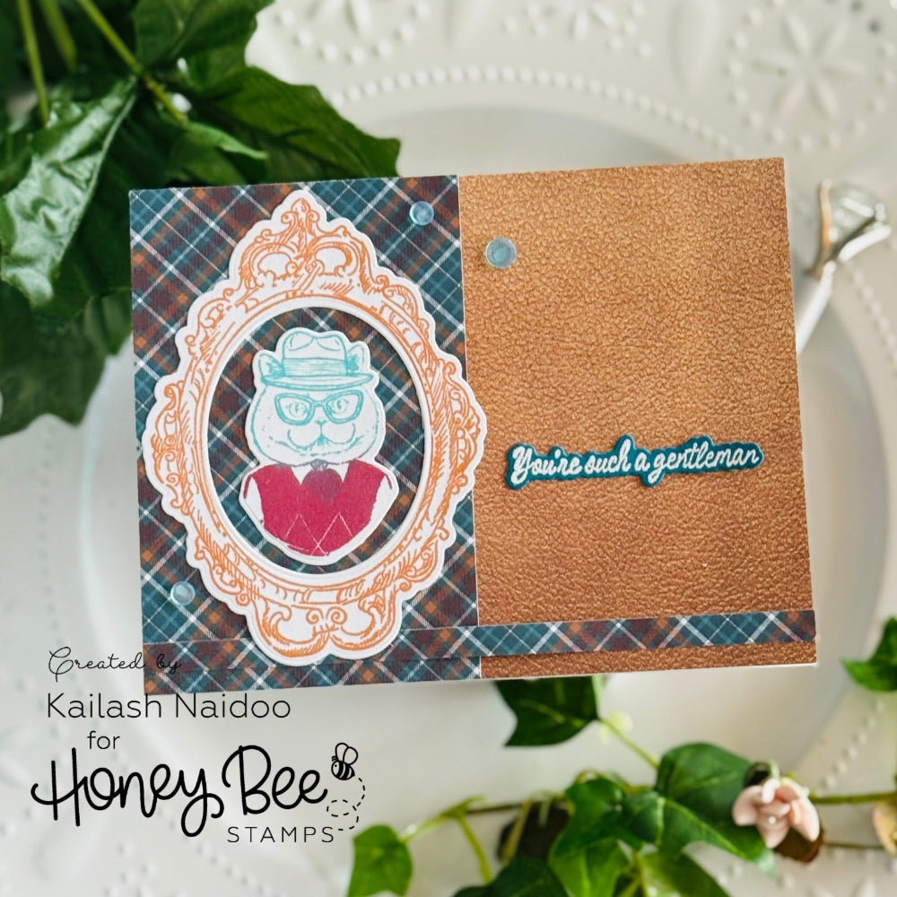 Dapper Decor - 6x8 Rubber Cling Stamp Set