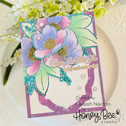 Peace Be With You Stamp Set and Honey Cuts - Sample Card by Kailash Naidoo