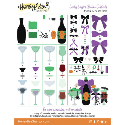 Lovely Layers: Bootini Cocktails - Honey Cuts Stand-Alone Dies