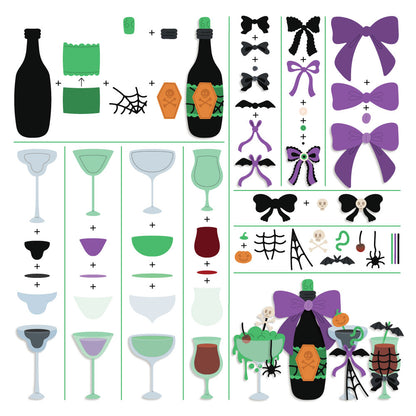 Lovely Layers: Bootini Cocktails - Honey Cuts Stand-Alone Dies