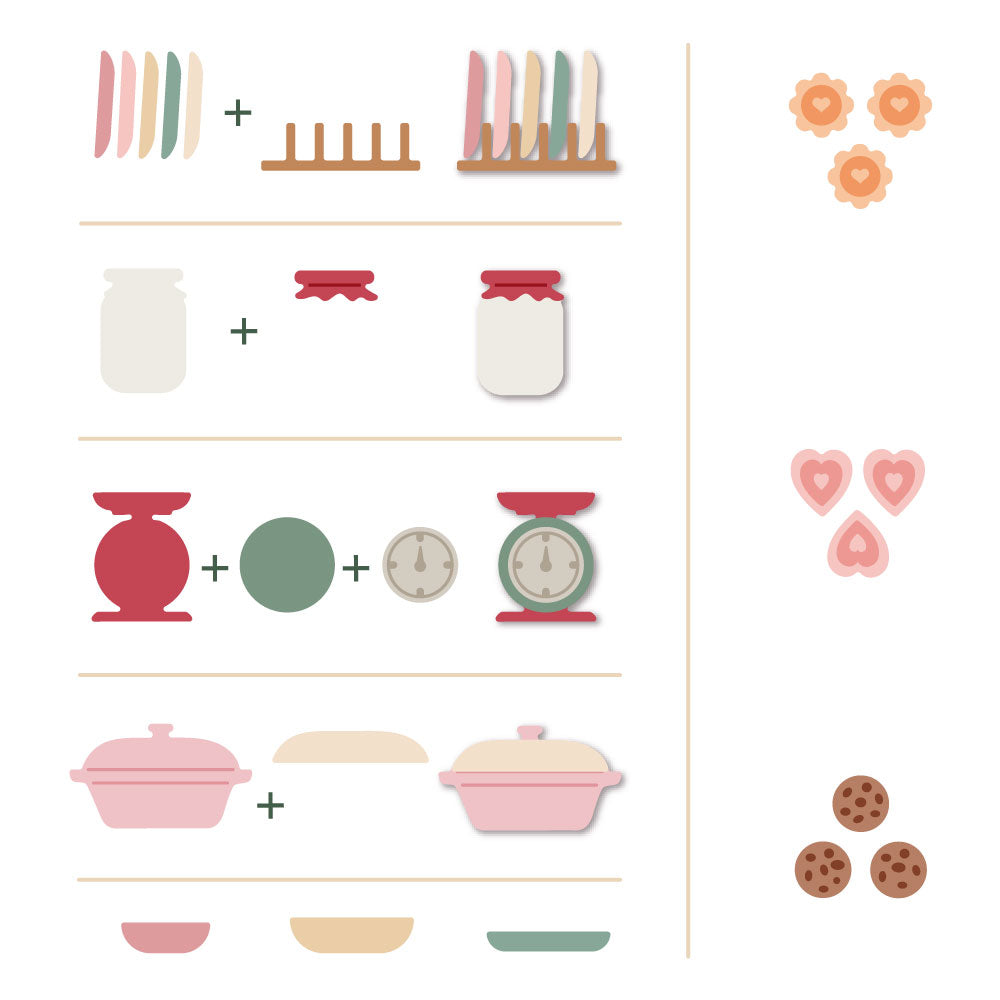 Lovely Layers: Hoosier Cabinet - Baking Add-On - Honey Cuts