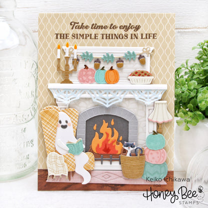 Lovely Layers: Fireplace Falloween Add-On - Honey Cuts