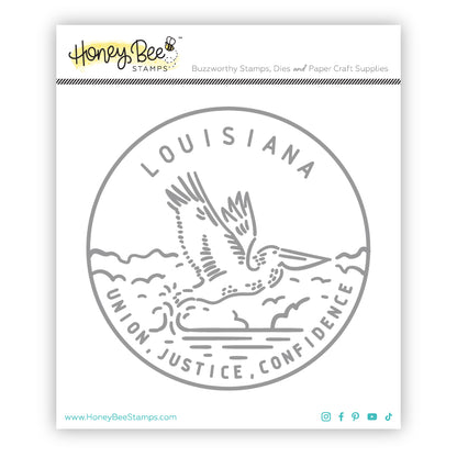50 States Circles - 2x2 Stamp Set - Louisiana