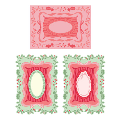 Lovely Layouts: Framed In Holiday - Honey Cuts Stand-Alone Dies with Embossing Folder - Sample Card