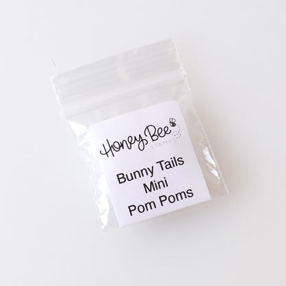 Bee Creative Mini Pom Poms 10pk - Bunny Tails