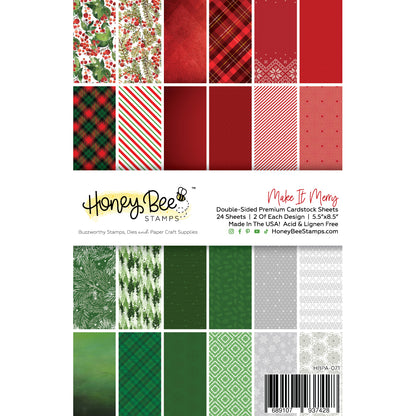 Make It Merry - 5.5"x8.5" - 24 Double-Sided Sheets - Includes Paper Organizer!