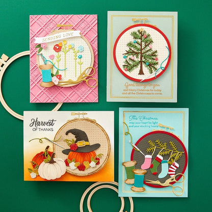 Spellbinders Wooden Embroidery Hoop Frames