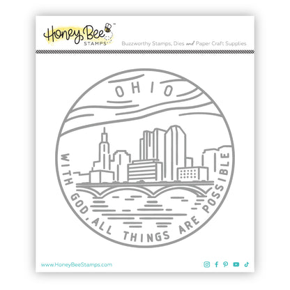 50 States Circles - 2x2 Stamp Set - Ohio