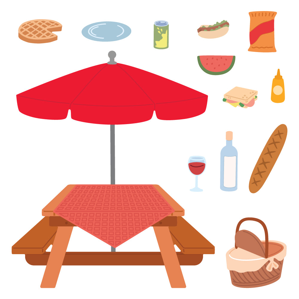 Lovely Layers: Picnic Table - Honey Cuts Stand-Alone Dies