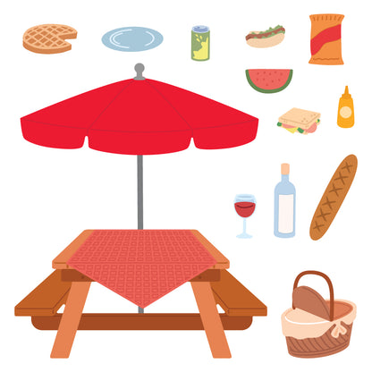 Lovely Layers: Picnic Table - Honey Cuts Stand-Alone Dies