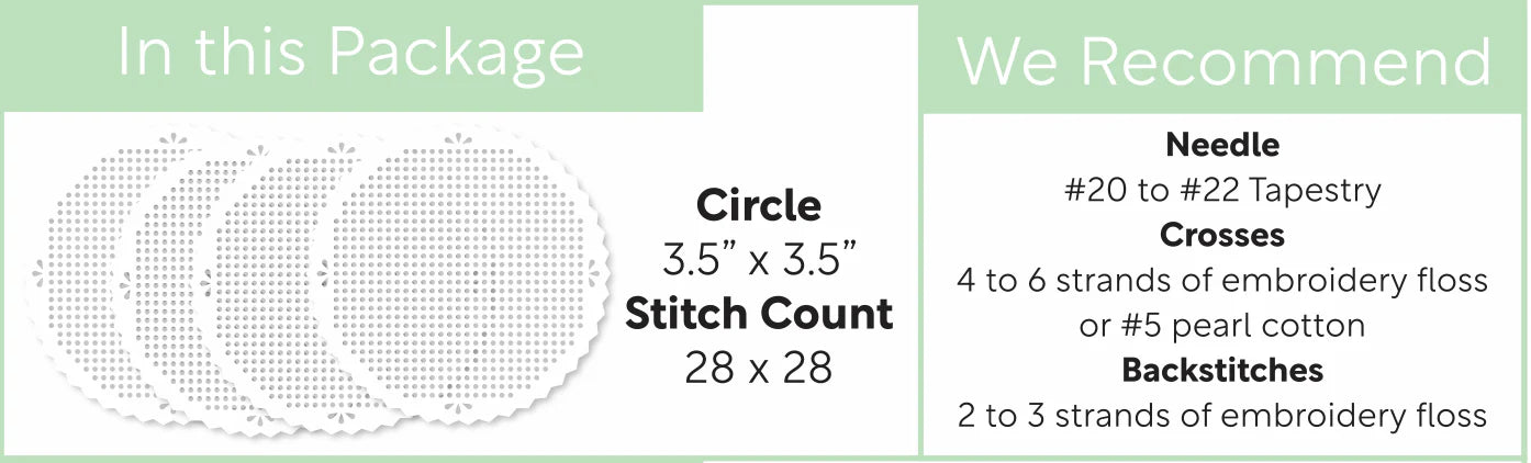 Waffle Flower Stitchable Cards - Perforated Pinking Circle