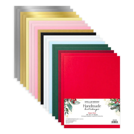 Spellbinders Handmade Holidays Paper Pack - 18 pk