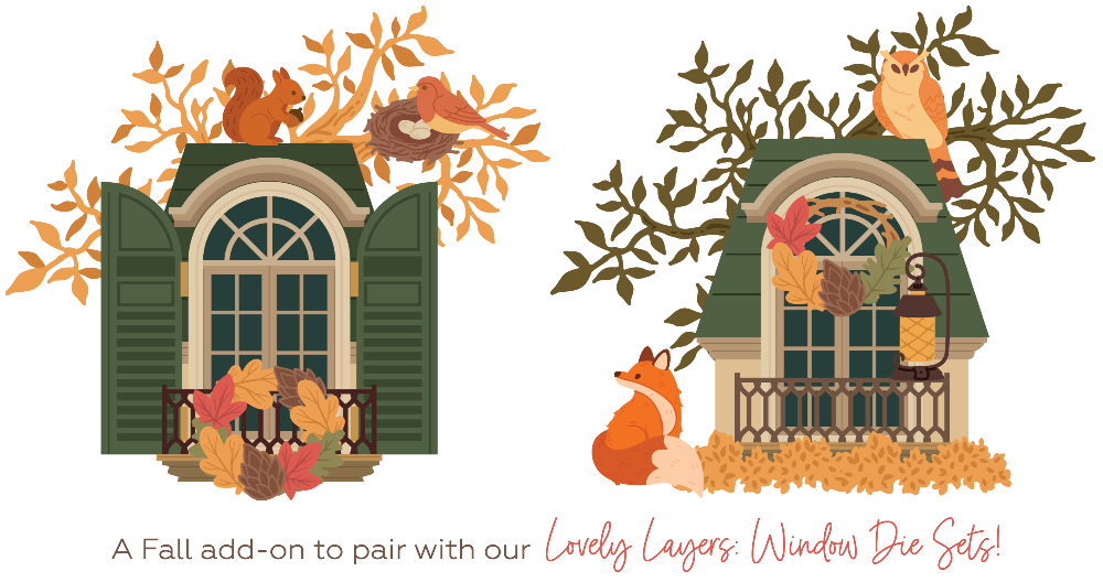 Lovely Layers: Window Fall Add-On - Honey Cuts - Stand-Alone Dies
