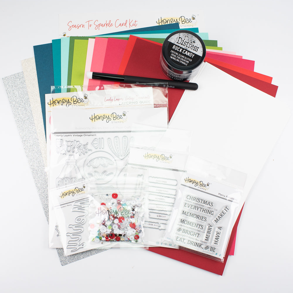 Season To Sparkle Card Kit - Limited Edition - Top-Down Flat Lay