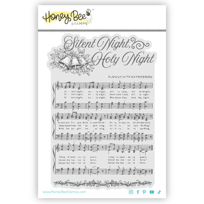 Silent Night Background - 4"x 6" Rubber Cling Stamp Set