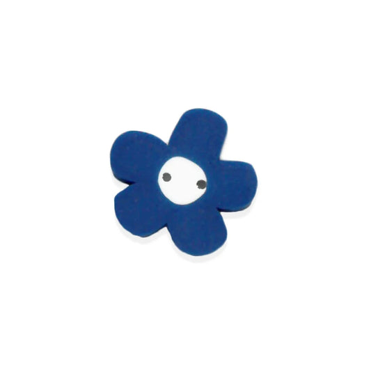 Small Navy Bloom Button - 1 per pack