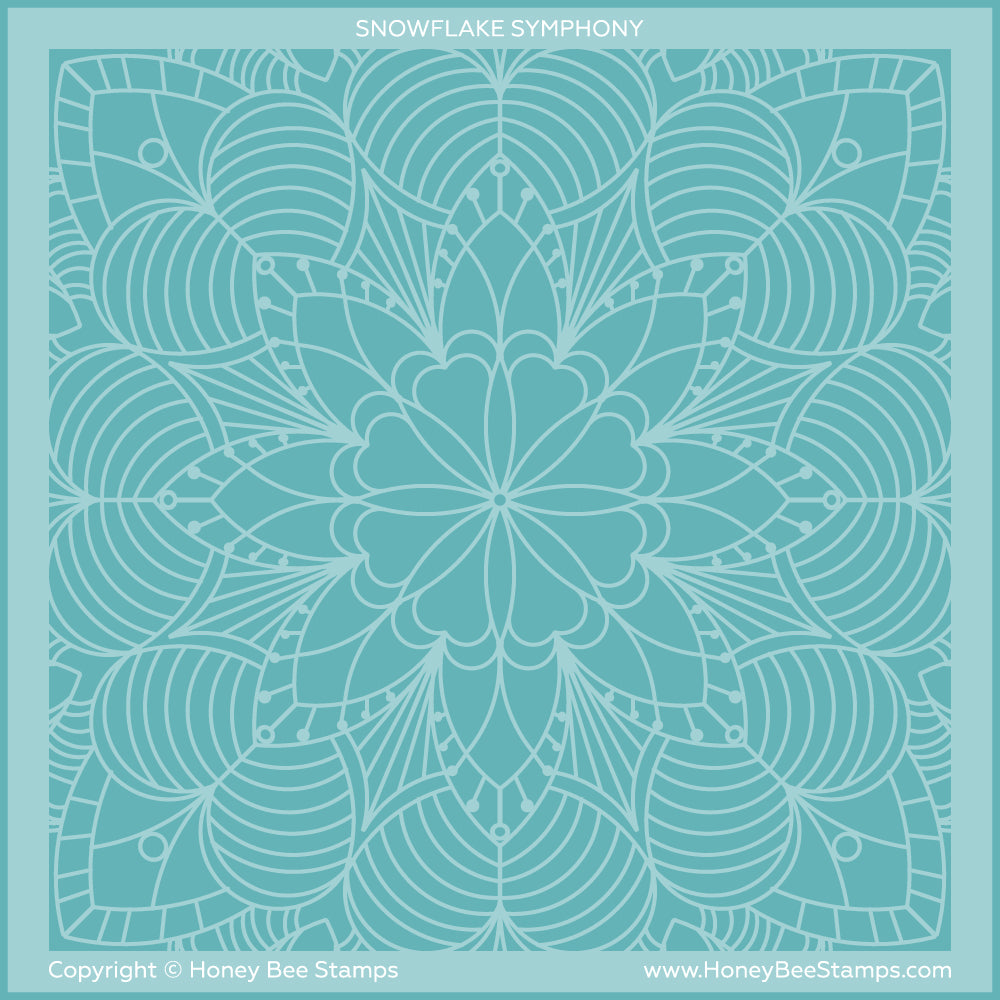 Snowflake Symphony - 6"x6" Background Stencil