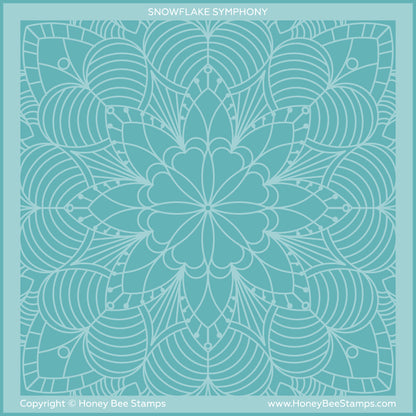 Snowflake Symphony - 6"x6" Background Stencil