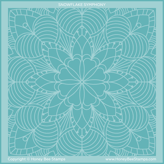 Snowflake Symphony - 6"x6" Background Stencil
