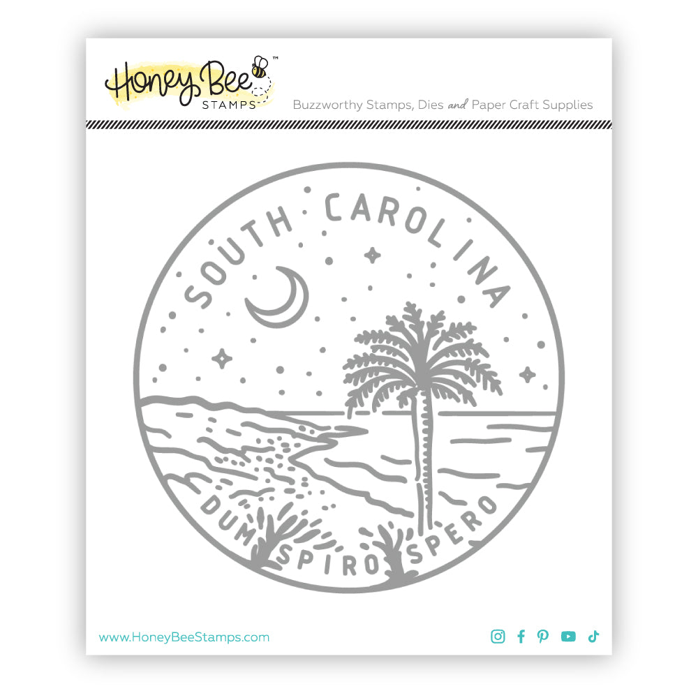 50 States Circles - 2x2 Stamp Set - South Carolina