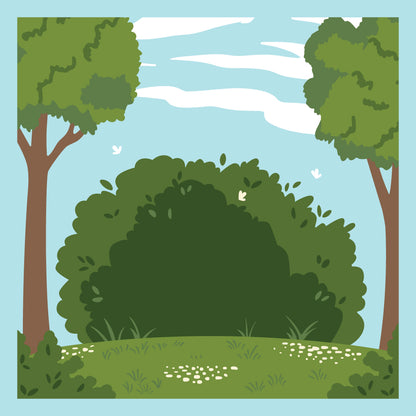 Summer Scene Builder - 6"x6" Stencil Set of 6 Layering Background Stencils
