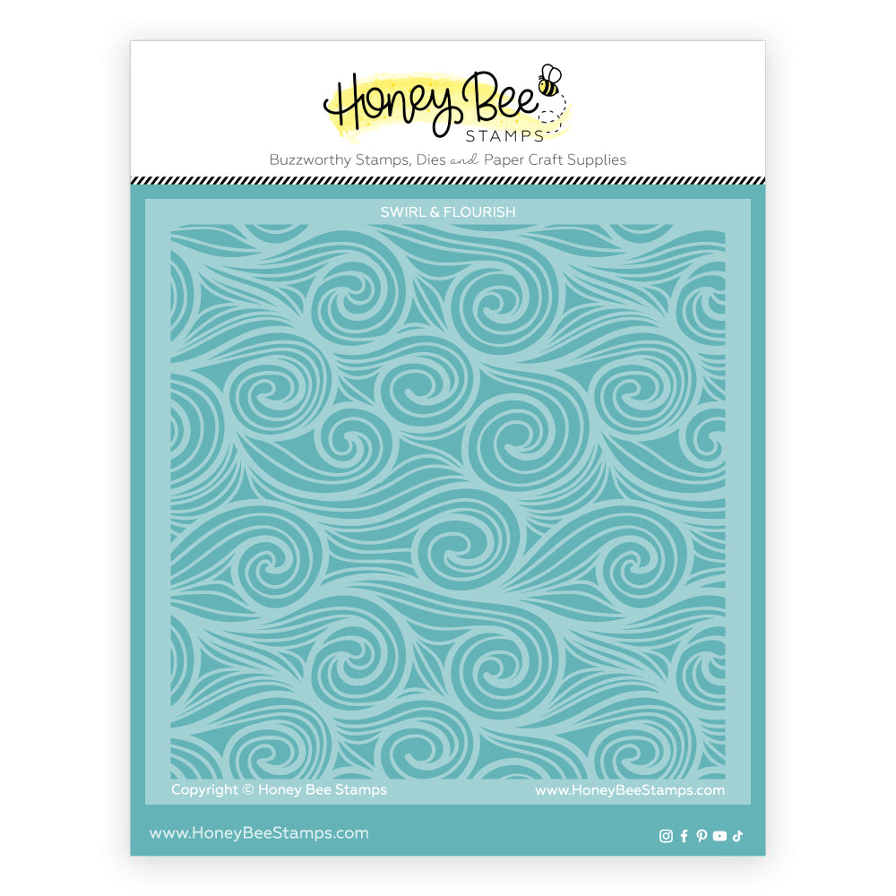 Swirl & Flourish - 6"x6" Background Stencil