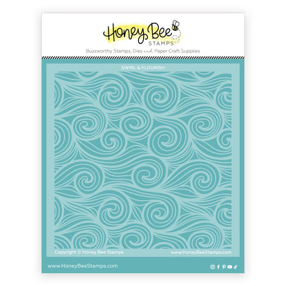 Swirl & Flourish - 6"x6" Background Stencil